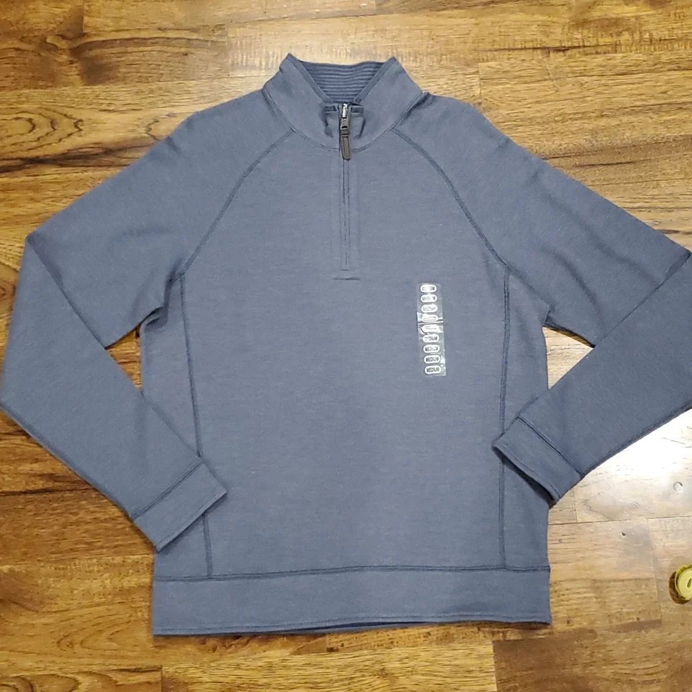 Womens Bahama Bay Club blue 1/4 zip pullover size M